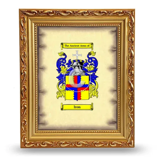 Iron Coat of Arms Framed - Gold