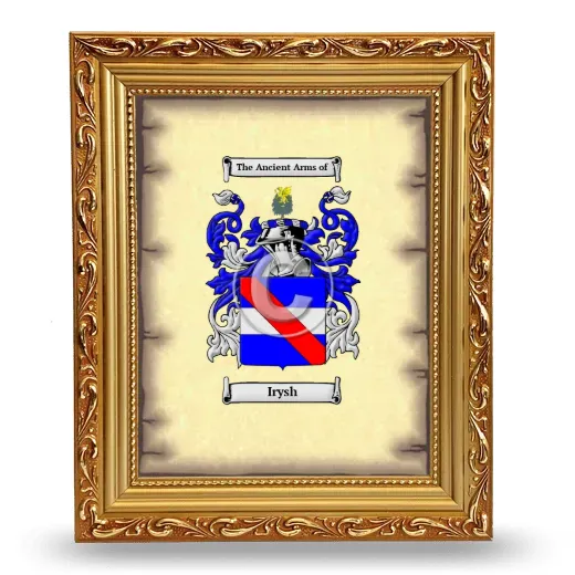Irysh Coat of Arms Framed - Gold