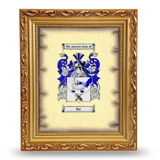 Ise Coat of Arms Framed - Gold