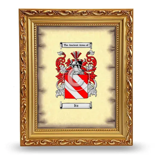 Itz Coat of Arms Framed - Gold