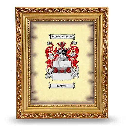 Jacklyn Coat of Arms Framed - Gold