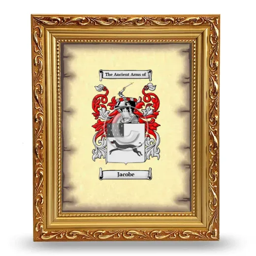 Jacobe Coat of Arms Framed - Gold