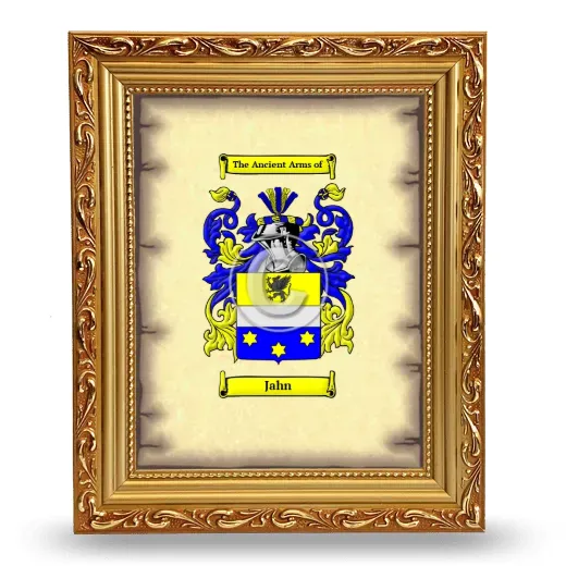 Jahn Coat of Arms Framed - Gold