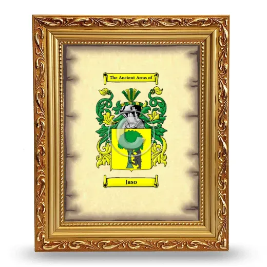 Jaso Coat of Arms Framed - Gold
