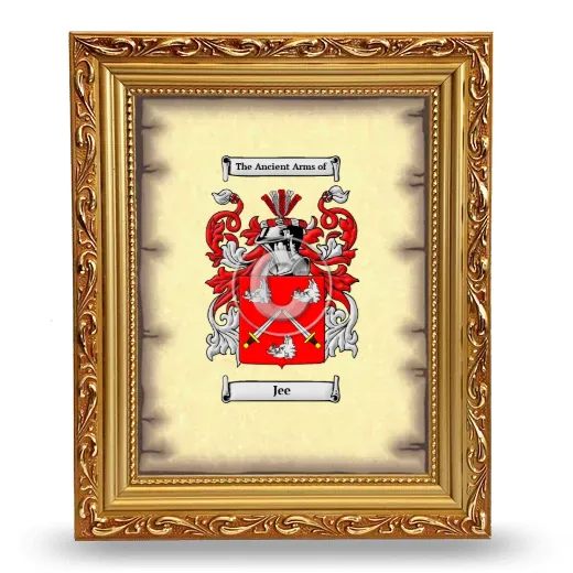 Jee Coat of Arms Framed - Gold