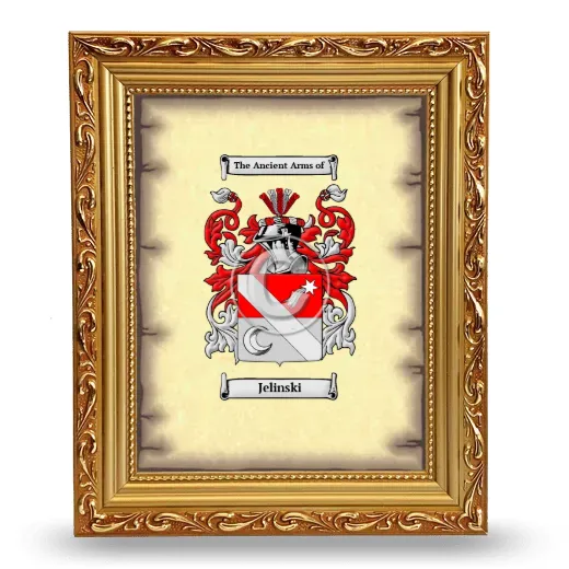 Jelinski Coat of Arms Framed - Gold