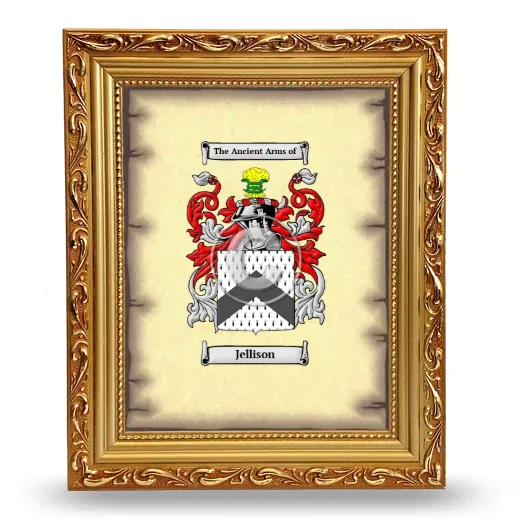 Jellison Coat of Arms Framed - Gold