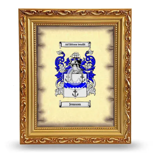 Jemson Coat of Arms Framed - Gold