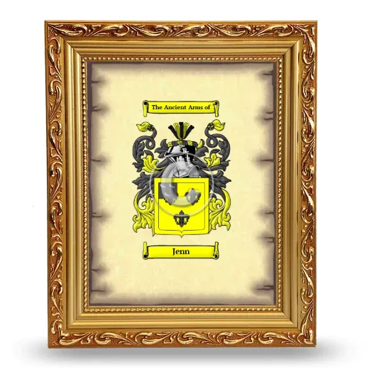 Jenn Coat of Arms Framed - Gold
