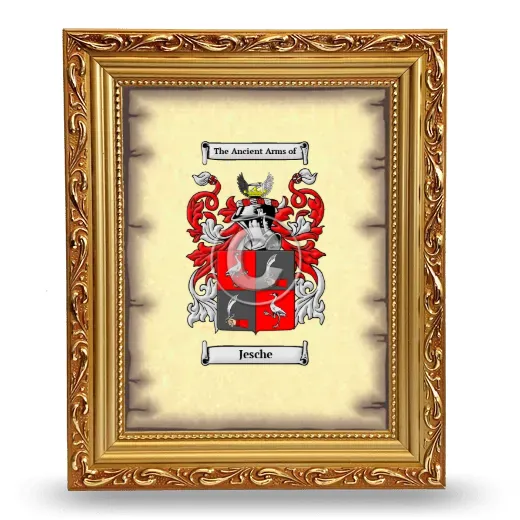Jesche Coat of Arms Framed - Gold