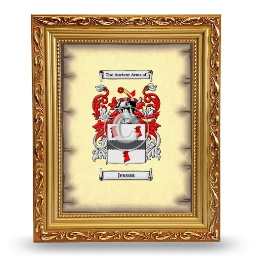 Jesson Coat of Arms Framed - Gold