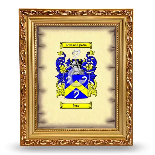 Jest Coat of Arms Framed - Gold