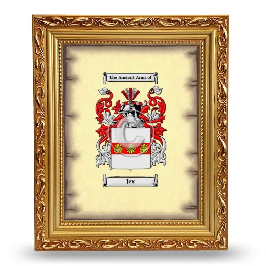 Jex Coat of Arms Framed - Gold