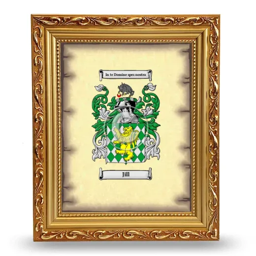 Jill Coat of Arms Framed - Gold