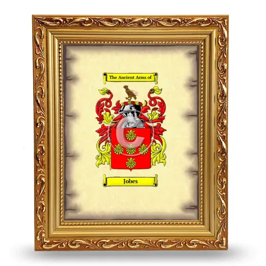 Jobes Coat of Arms Framed - Gold