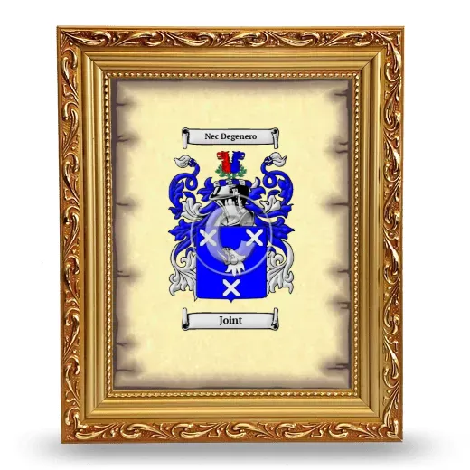 Joint Coat of Arms Framed - Gold