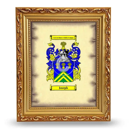 Joseph Coat of Arms Framed - Gold