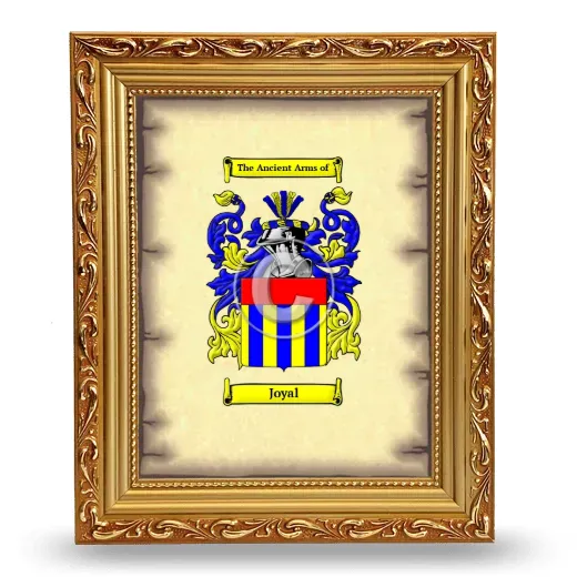 Joyal Coat of Arms Framed - Gold