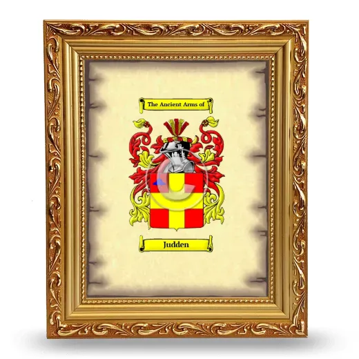 Judden Coat of Arms Framed - Gold