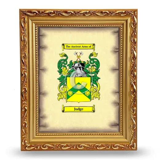 Judge Coat of Arms Framed - Gold