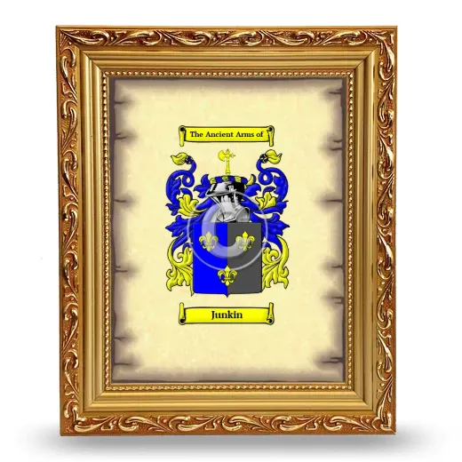 Junkin Coat of Arms Framed - Gold