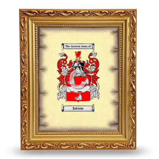 Jutson Coat of Arms Framed - Gold