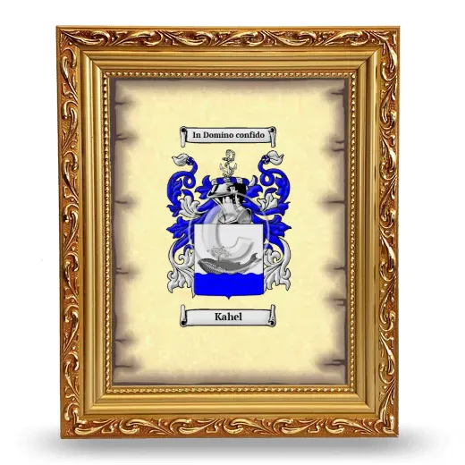 Kahel Coat of Arms Framed - Gold