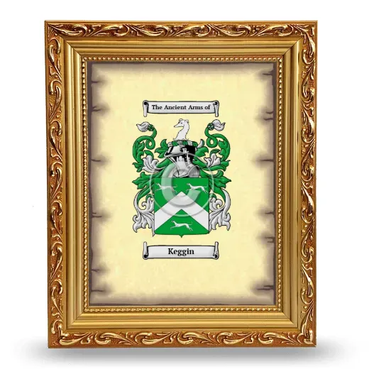 Keggin Coat of Arms Framed - Gold