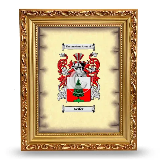 Keifer Coat of Arms Framed - Gold