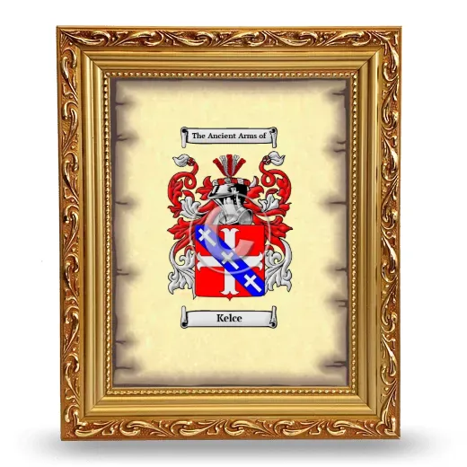 Kelce Coat of Arms Framed - Gold