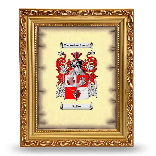Kelke Coat of Arms Framed - Gold