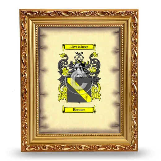Kenner Coat of Arms Framed - Gold