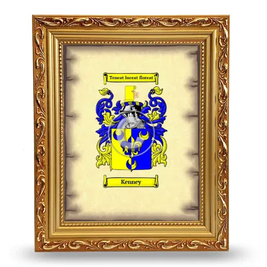 Kenney Coat of Arms Framed - Gold