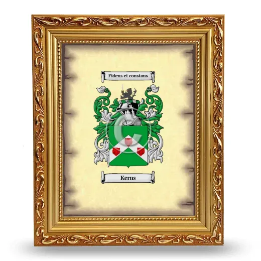 Kerns Coat of Arms Framed - Gold