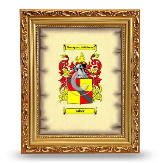 Kiber Coat of Arms Framed - Gold