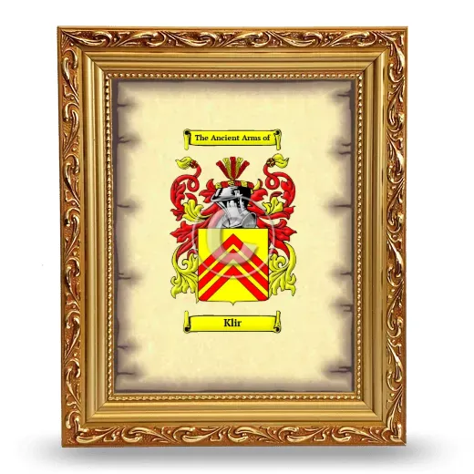 Klir Coat of Arms Framed - Gold