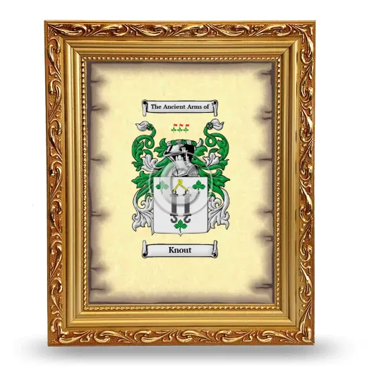 Knout Coat of Arms Framed - Gold