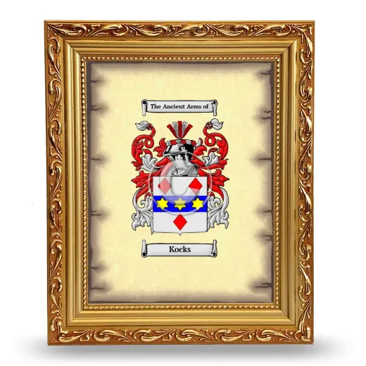 Kocks Coat of Arms Framed - Gold