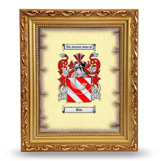 Kos Coat of Arms Framed - Gold