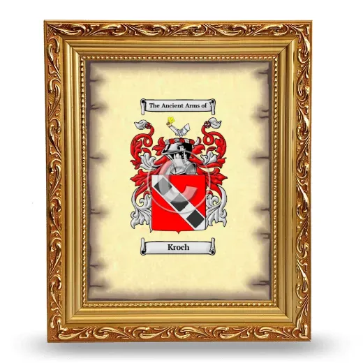 Kroch Coat of Arms Framed - Gold