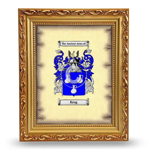 Krug Coat of Arms Framed - Gold