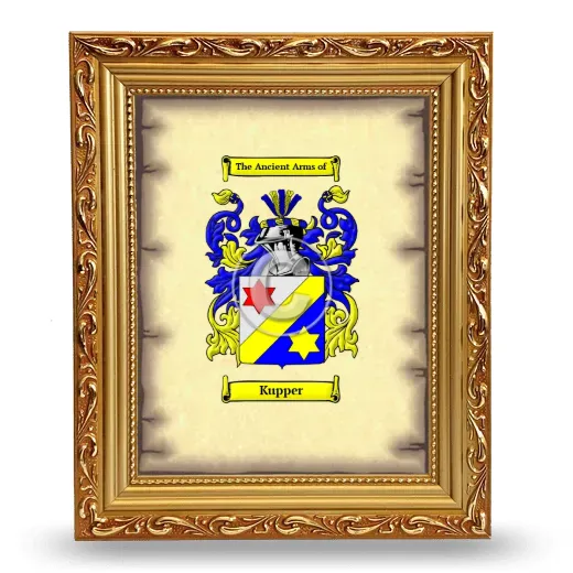 Kupper Coat of Arms Framed - Gold