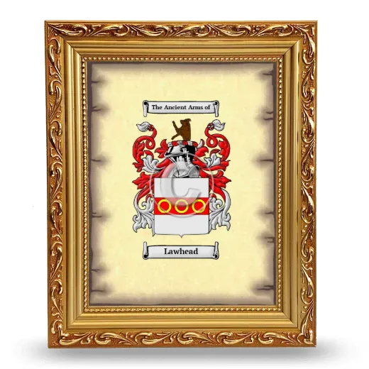 Lawhead Coat of Arms Framed - Gold