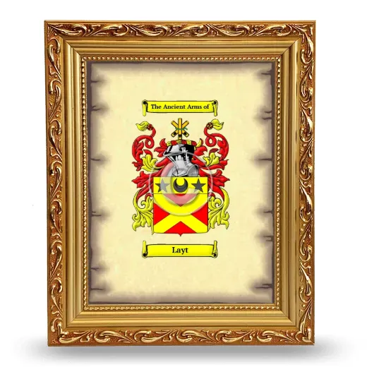 Layt Coat of Arms Framed - Gold