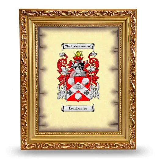 Leadbeater Coat of Arms Framed - Gold