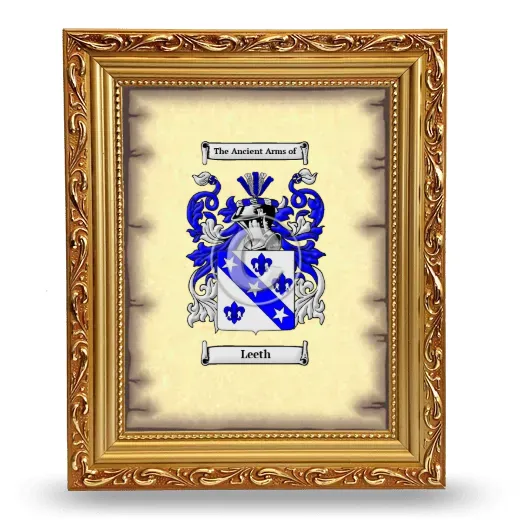 Leeth Coat of Arms Framed - Gold