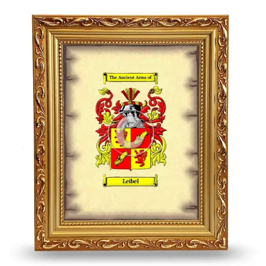 Leibel Coat of Arms Framed - Gold