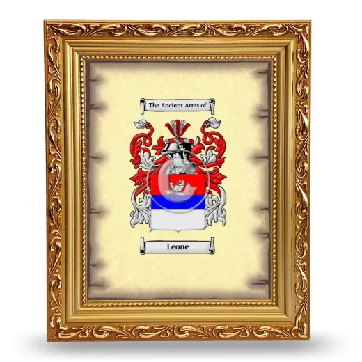 Leone Coat of Arms Framed - Gold