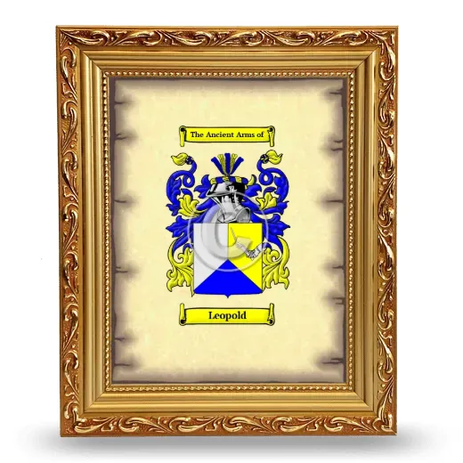 Leopold Coat of Arms Framed - Gold