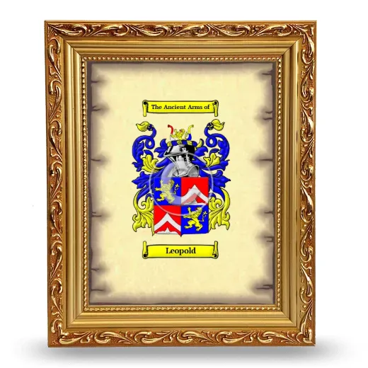 Leopold Coat of Arms Framed - Gold
